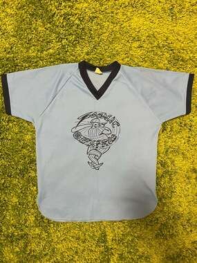 Vintage 80s Trimark Made in Canada Zoomac Expros Baseball Jersey Blue XL